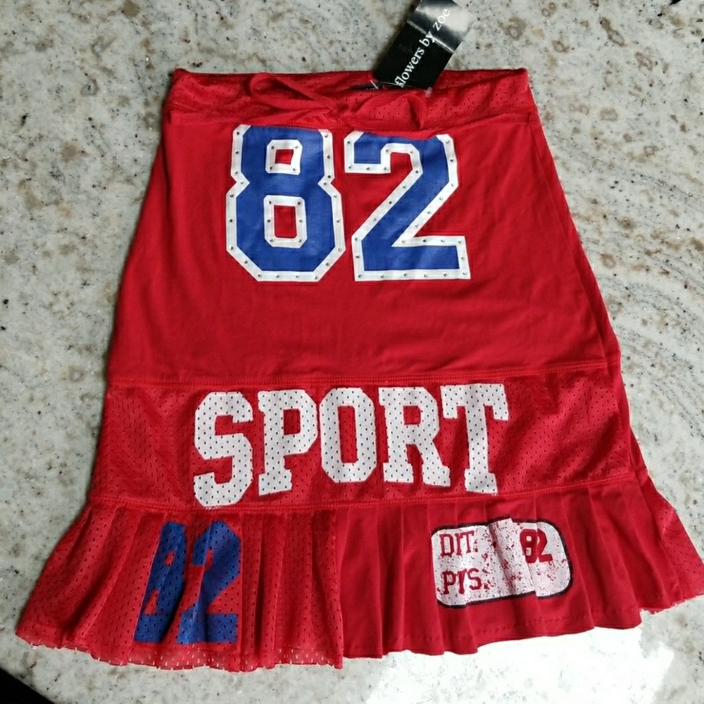 NWT Flowers by Zoe cotton/mesh skirt